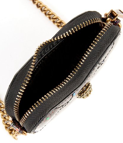 Kurt Geiger London Micro Glitter Heart Crossbody Bag - Black - view 3