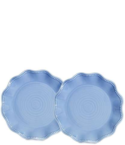 Southern Living Gracie Collection Scalloped Salad Plates, Set of 2 - Blue - view 1