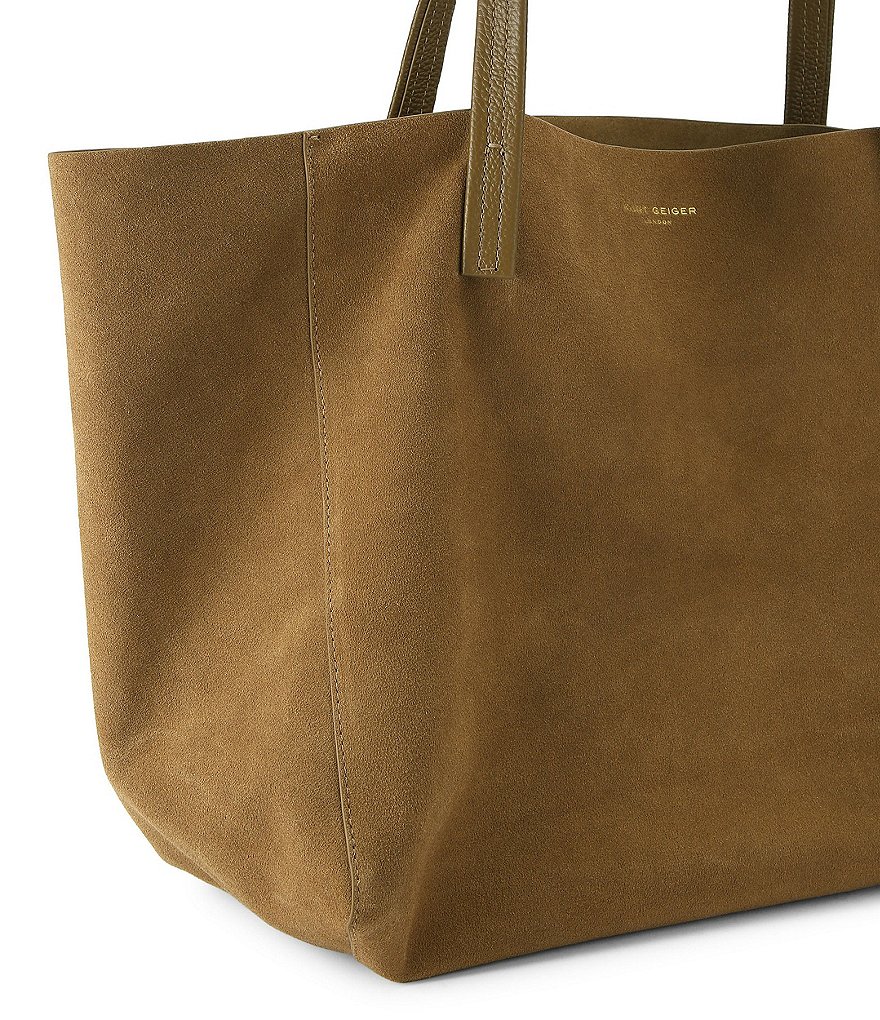 Kurt Geiger London Violet Shopper Suede Slouchy Tote Bag - Tan - view 4