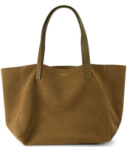 Kurt Geiger London Violet Shopper Suede Slouchy Tote Bag - Tan - view 1