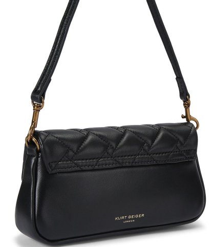 Kurt Geiger London Pickle Gold Shoulder Bag - Black - view 2