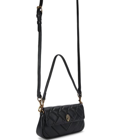 Kurt Geiger London Pickle Gold Shoulder Bag - Black - view 3