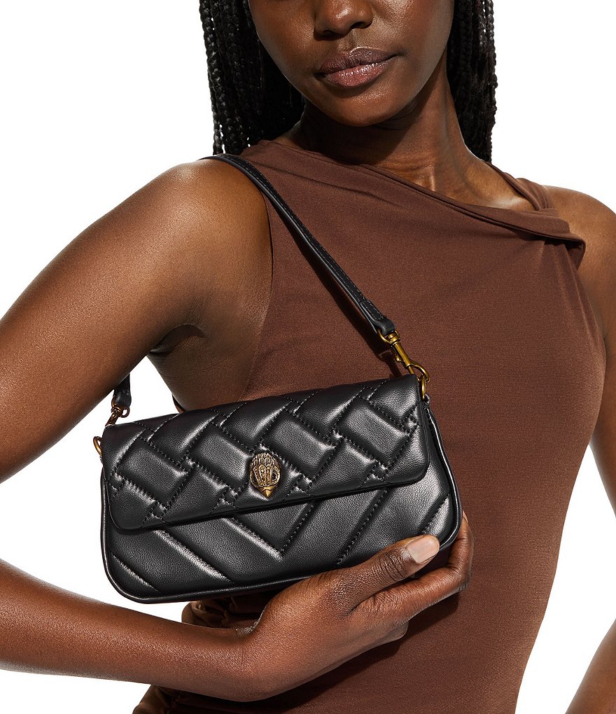 Kurt Geiger London Pickle Gold Shoulder Bag - Black - view 5