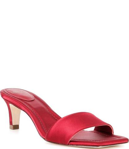 Antonio Melani Vita Satin Dress Slide Sandals - Garnet Red - view 1