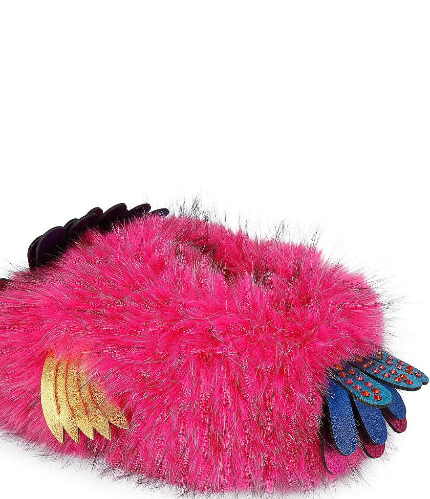 Kurt Geiger London Eagle Fluff Slippers - Pink - view 4