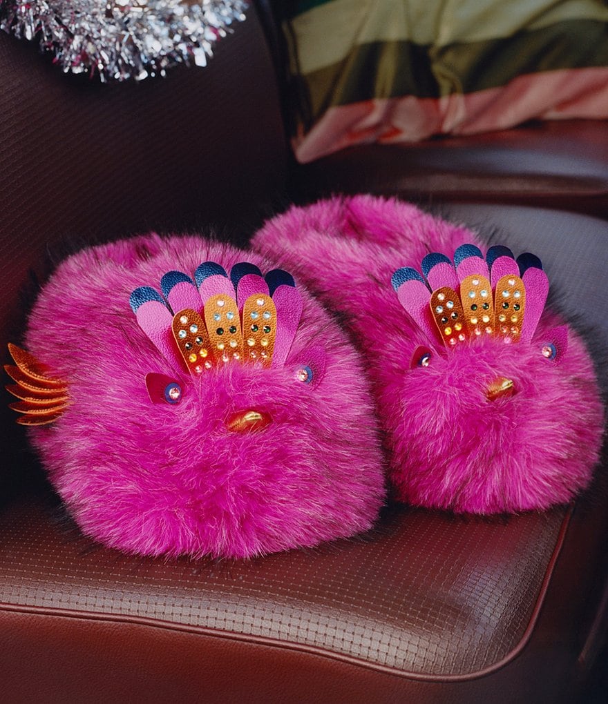 Kurt Geiger London Eagle Fluff Slippers - Pink - view 5