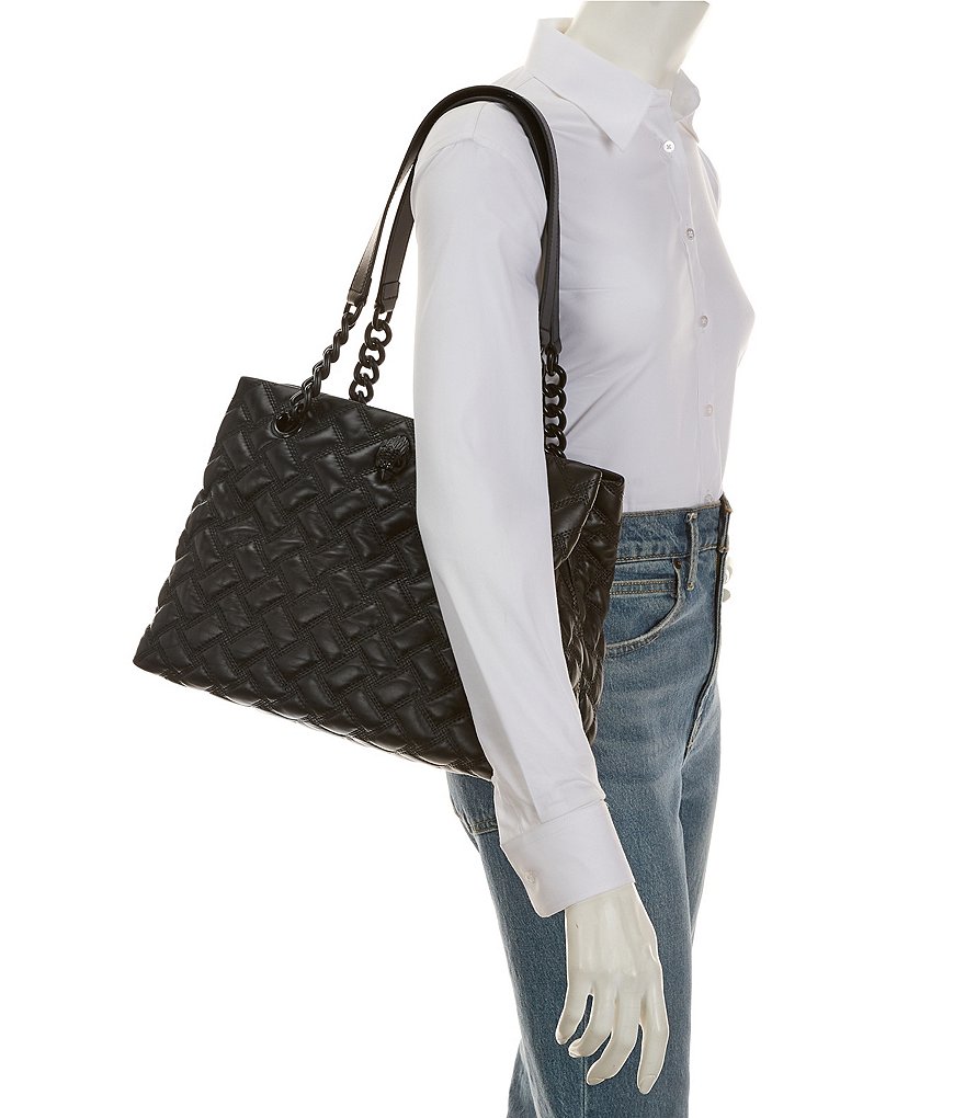 Kurt Geiger London Kensington Drench Quilted Tote Bag - Black - view 4