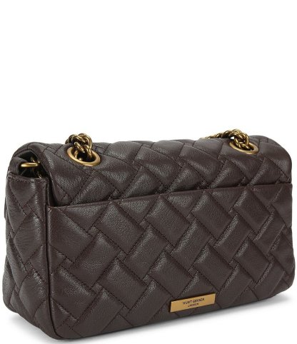 Kurt Geiger London Pimlico Quilted Shoulder Crossbody Bag - Dark Brown - view 2