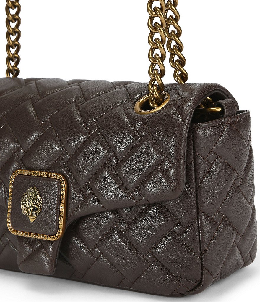 Kurt Geiger London Pimlico Quilted Shoulder Crossbody Bag - Dark Brown - view 3