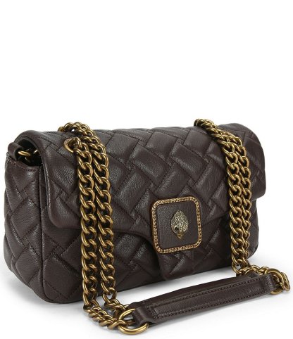 Kurt Geiger London Pimlico Quilted Shoulder Crossbody Bag - Dark Brown - view 5