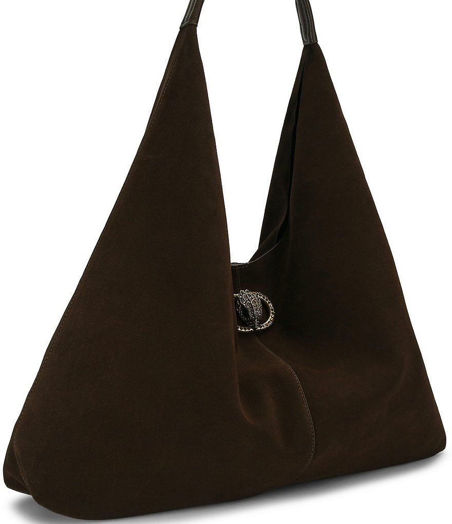 Kurt Geiger London Chelsea Large Slouch Hobo Shoulder Bag - Dark Brown - view 3