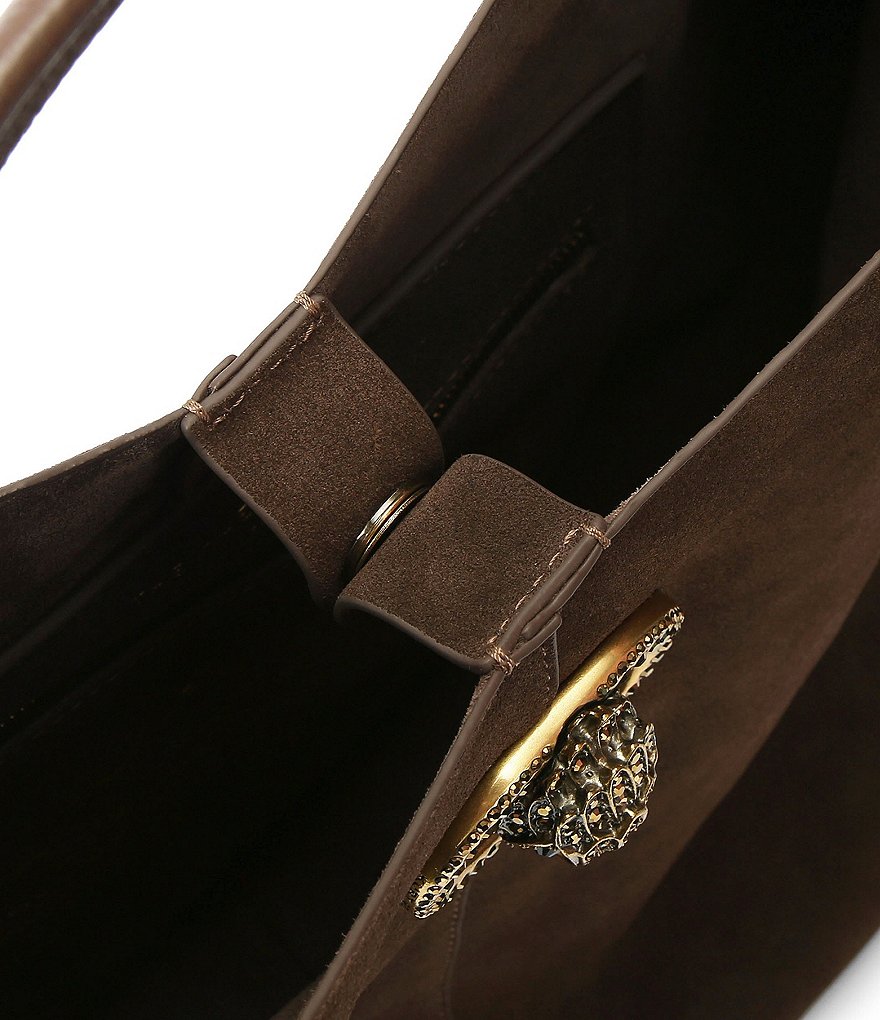 Kurt Geiger London Chelsea Large Slouch Hobo Shoulder Bag - Dark Brown - view 4