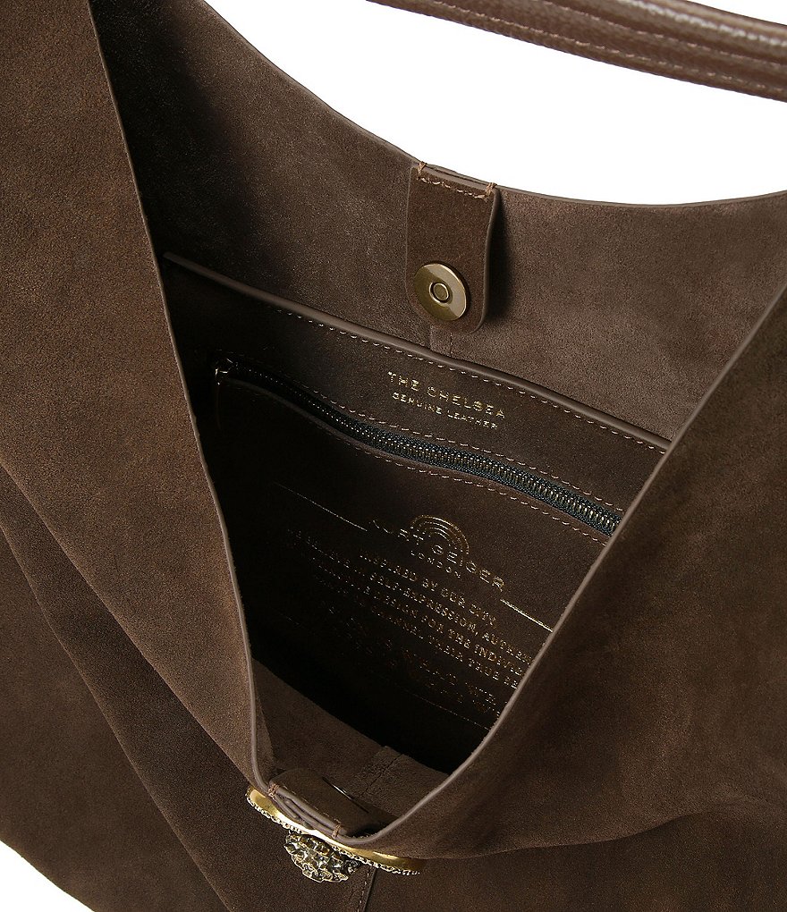 Kurt Geiger London Chelsea Large Slouch Hobo Shoulder Bag - Dark Brown - view 5