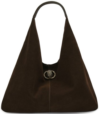 Kurt Geiger London Chelsea Large Slouch Hobo Shoulder Bag - Dark Brown - view 1