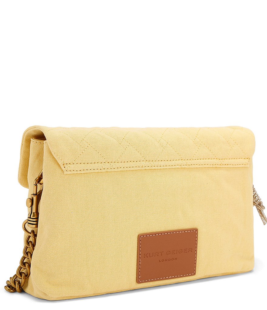 Kurt Geiger London Celia Canvas Shoulder Bag - Yellow - view 14