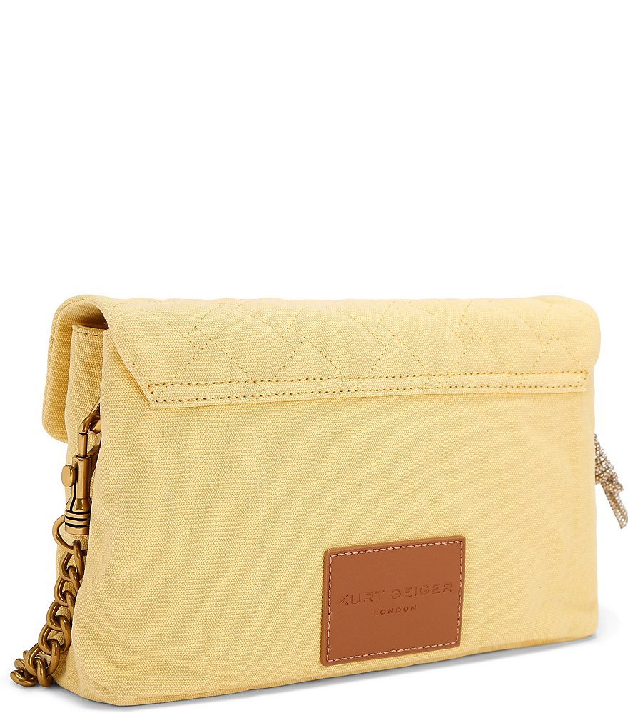 Kurt Geiger London Celia Canvas Shoulder Bag - Yellow - view 14