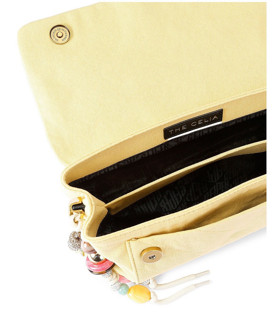Kurt Geiger London Celia Canvas Shoulder Bag - Yellow - view 15