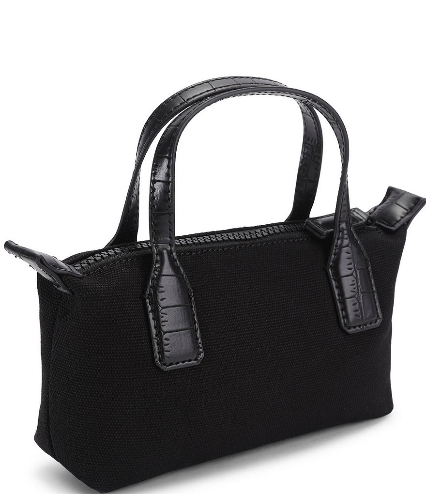 Kurt Geiger London Tiny Sloane Canvas Shopper Tote Bag - Black - view 2