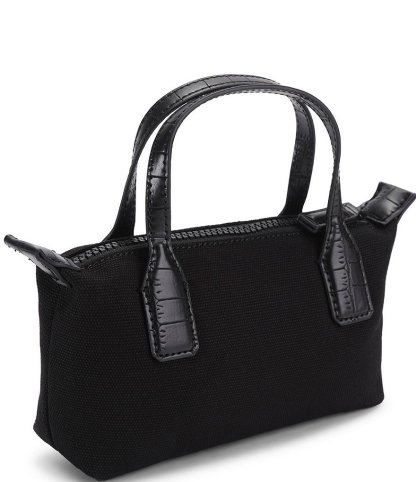 Kurt Geiger London Tiny Sloane Canvas Shopper Tote Bag - Black - view 2
