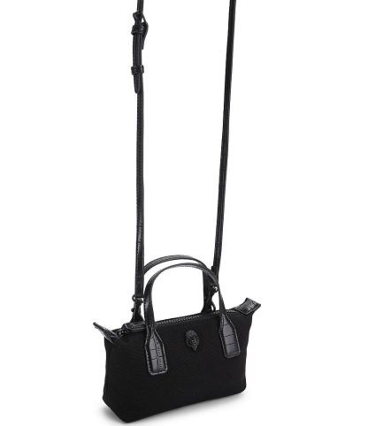 Kurt Geiger London Tiny Sloane Canvas Shopper Tote Bag - Black - view 3
