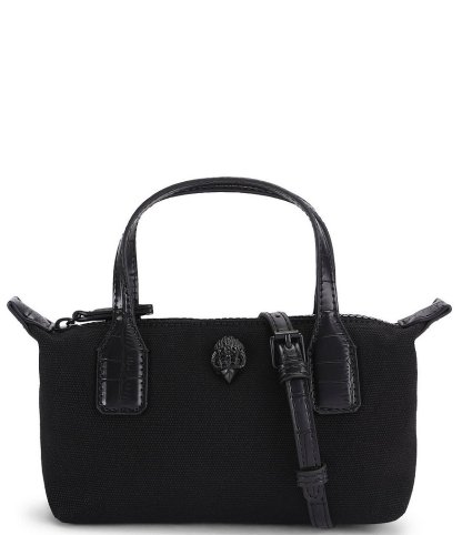 Kurt Geiger London Tiny Sloane Canvas Shopper Tote Bag - Black - view 1