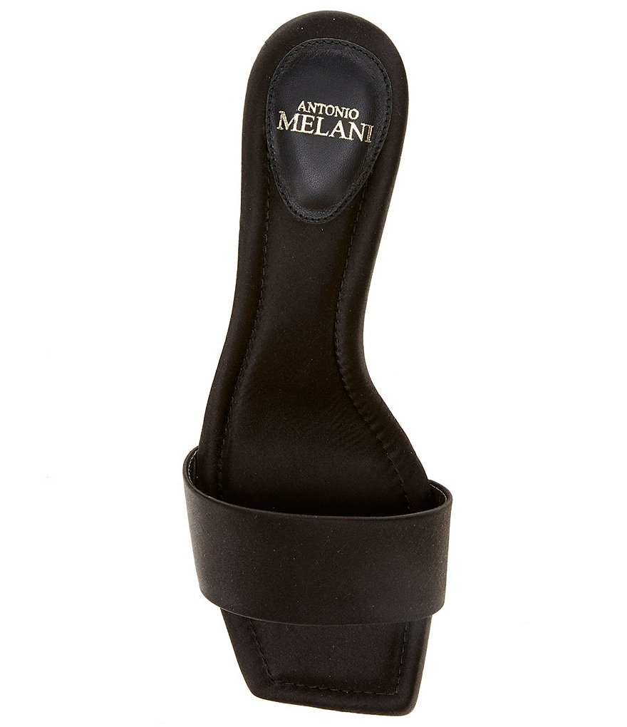 Antonio Melani Vita Satin Dress Slide Sandals - Black - view 11