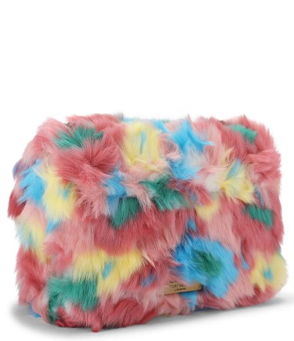 Kurt Geiger London Mini Kensington Rainbow Faux Fur Crossbody Bag - Multi - view 2