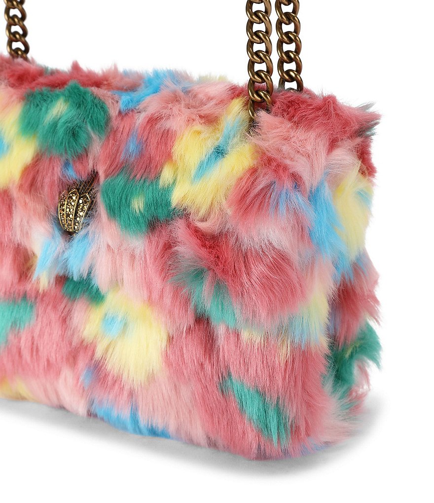 Kurt Geiger London Mini Kensington Rainbow Faux Fur Crossbody Bag - Multi - view 4