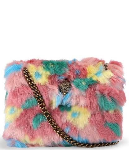 Kurt Geiger London Mini Kensington Rainbow Faux Fur Crossbody Bag - Multi - view 1