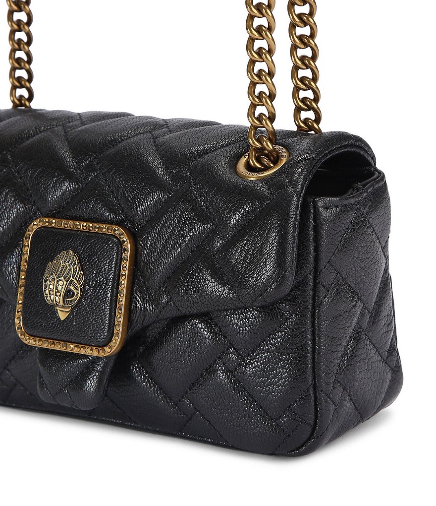 Kurt Geiger London Mini Pimlico Quilted Crossbody Shoulder Bag - Black - view 4
