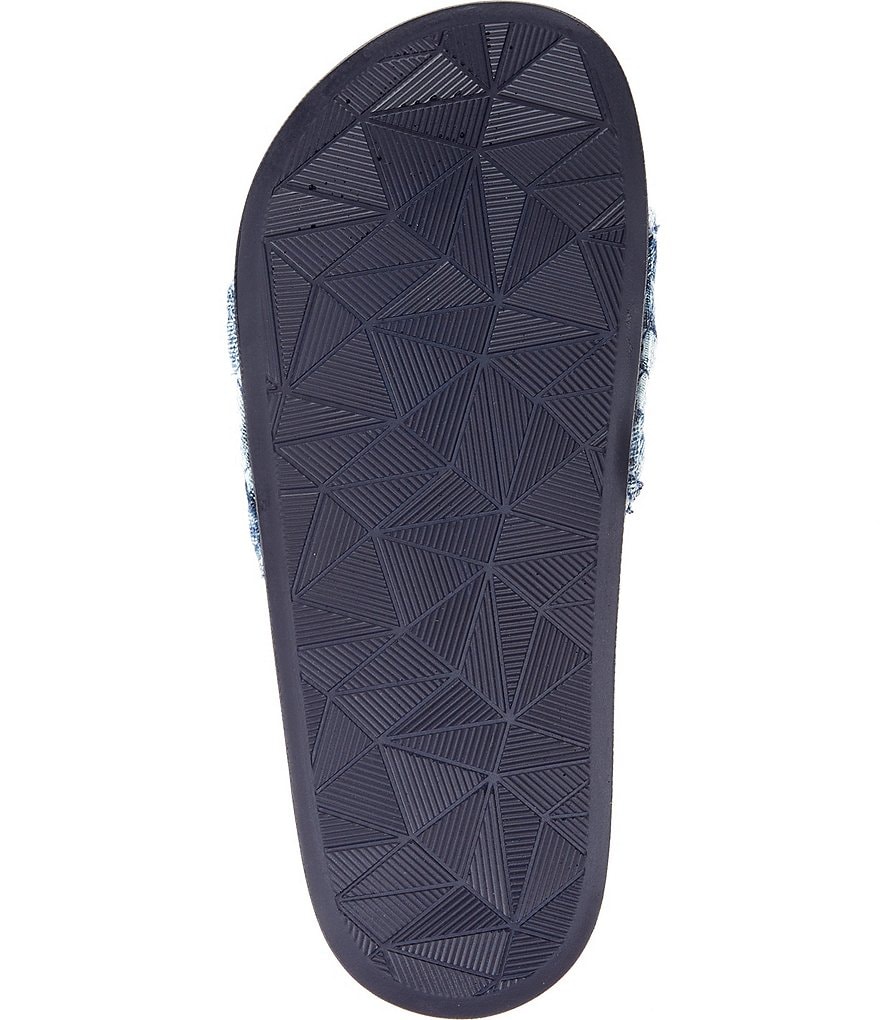 Kurt Geiger London Meena Quilted Denim Patchwork Logo Ornament Pool Slide Sandals - Denim - view 6