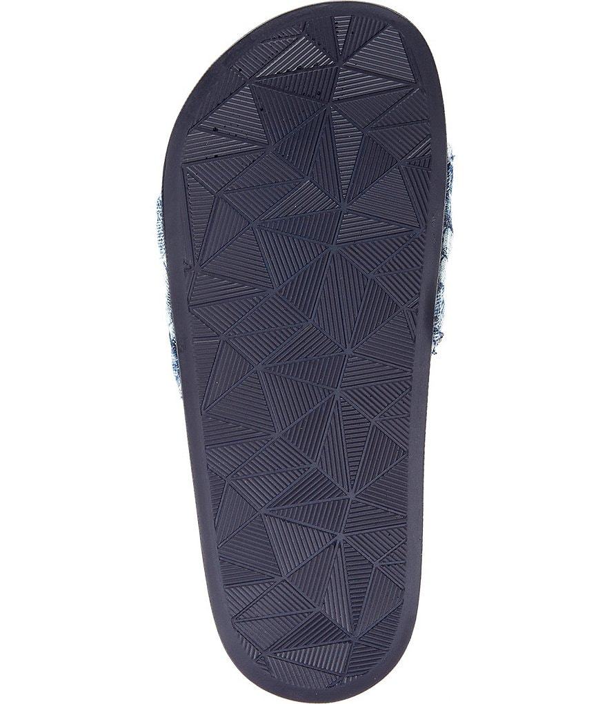 Kurt Geiger London Meena Quilted Denim Patchwork Logo Ornament Pool Slide Sandals - Denim - view 6