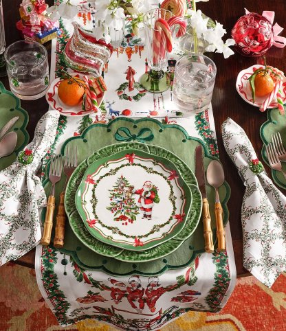 Southern Living Scalloped & Embroidered Bow Placemat, Set of 2 - Green - view 4