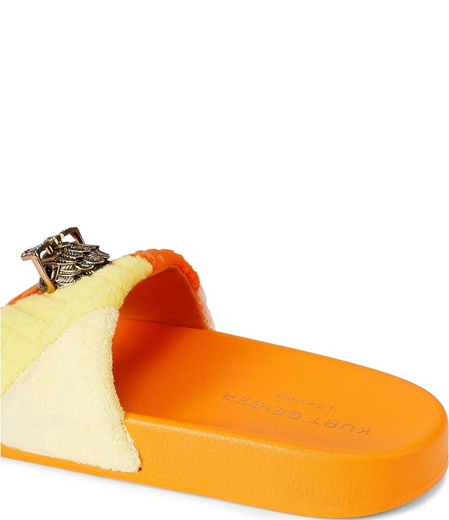 Kurt Geiger London Meena Colorblock Floral Logo Pool Slide Sandals - Multi - view 4