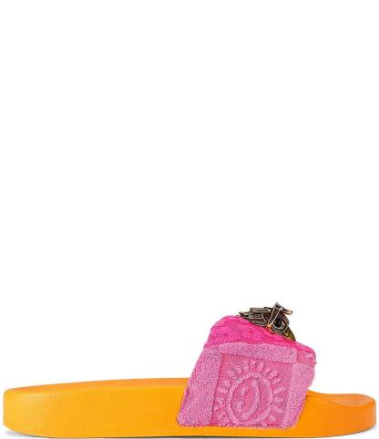 Kurt Geiger London Meena Colorblock Floral Logo Pool Slide Sandals - Multi - view 1