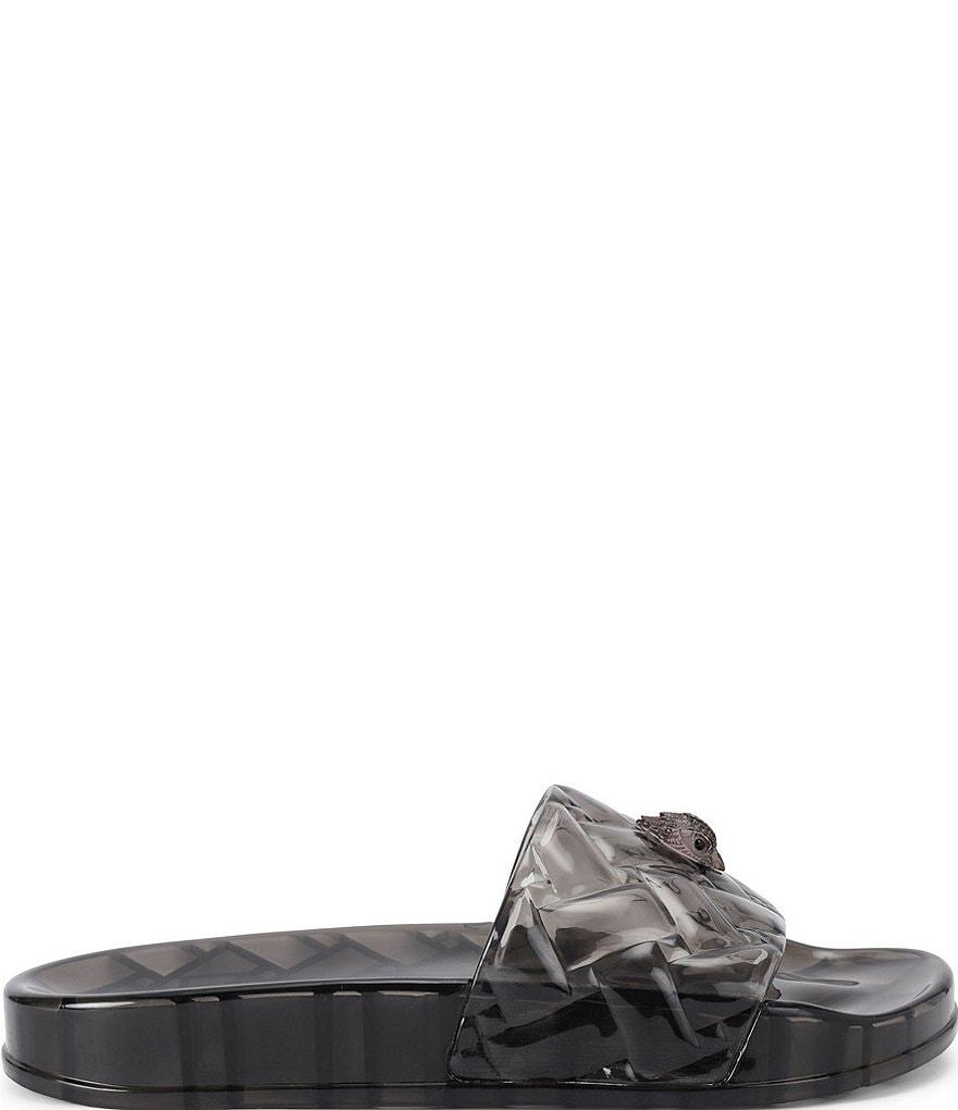 Kurt Geiger London Meena Jelly Logo Ornament Eagle Pool Slide Sandals - Black - view 5
