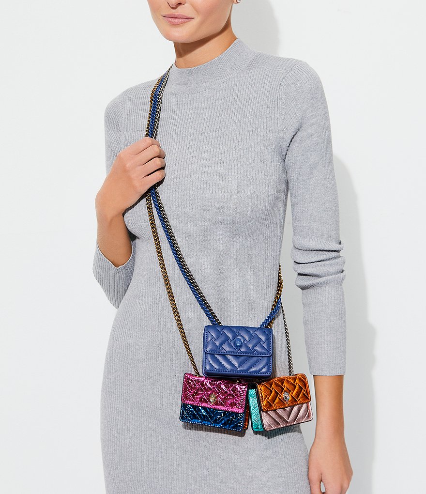Kurt Geiger London Kensington Metallic Color Blocked Micro Crossbody Bag - Multi - view 6