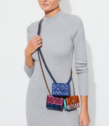 Kurt Geiger London Kensington Metallic Color Blocked Micro Crossbody Bag - Multi - view 6