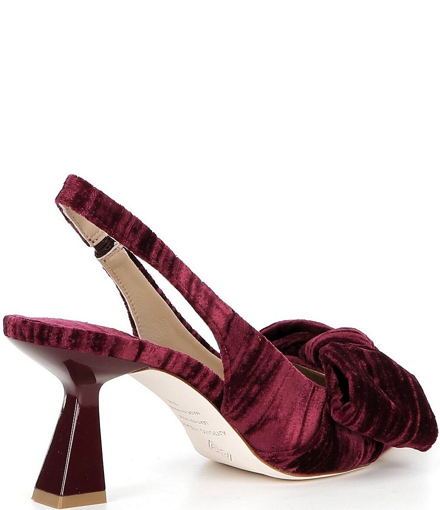 Antonio Melani Lenore Fabric Bow Detail Slingback Pumps - Cranberry - view 2