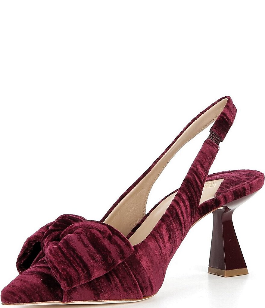 Antonio Melani Lenore Fabric Bow Detail Slingback Pumps - Cranberry - view 4