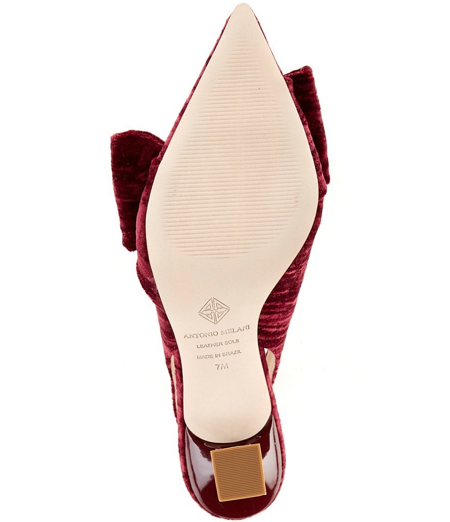 Antonio Melani Lenore Fabric Bow Detail Slingback Pumps - Cranberry - view 6