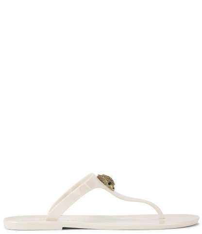 Kurt Geiger London Maddison Patent Logo Ornament T-Bar Sandals - Bone - view 2