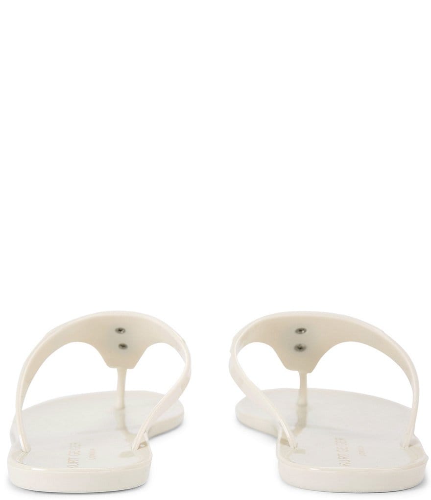 Kurt Geiger London Maddison Patent Logo Ornament T-Bar Sandals - Bone - view 4