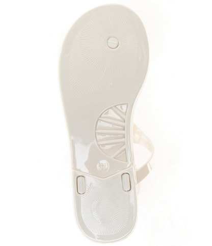 Kurt Geiger London Maddison Patent Logo Ornament T-Bar Sandals - Bone - view 7