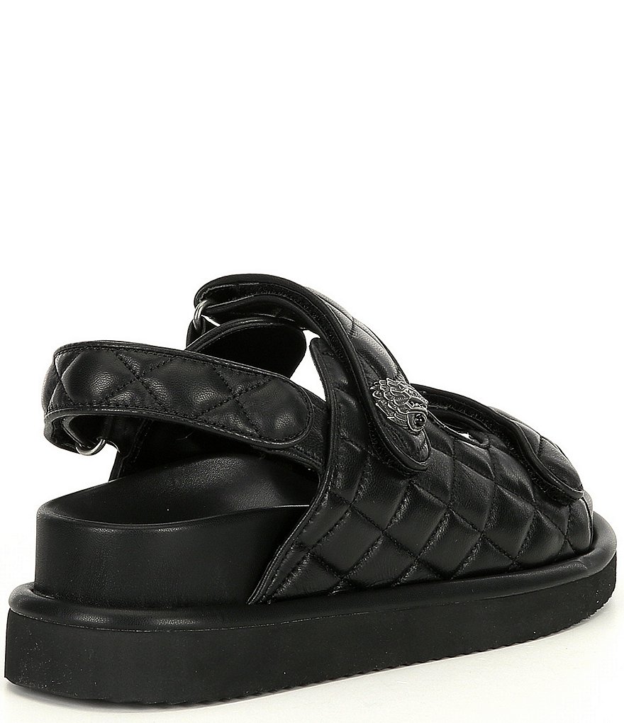 Kurt Geiger London Orson Leather Quilted Platform Slingback Sandals - Black - view 2
