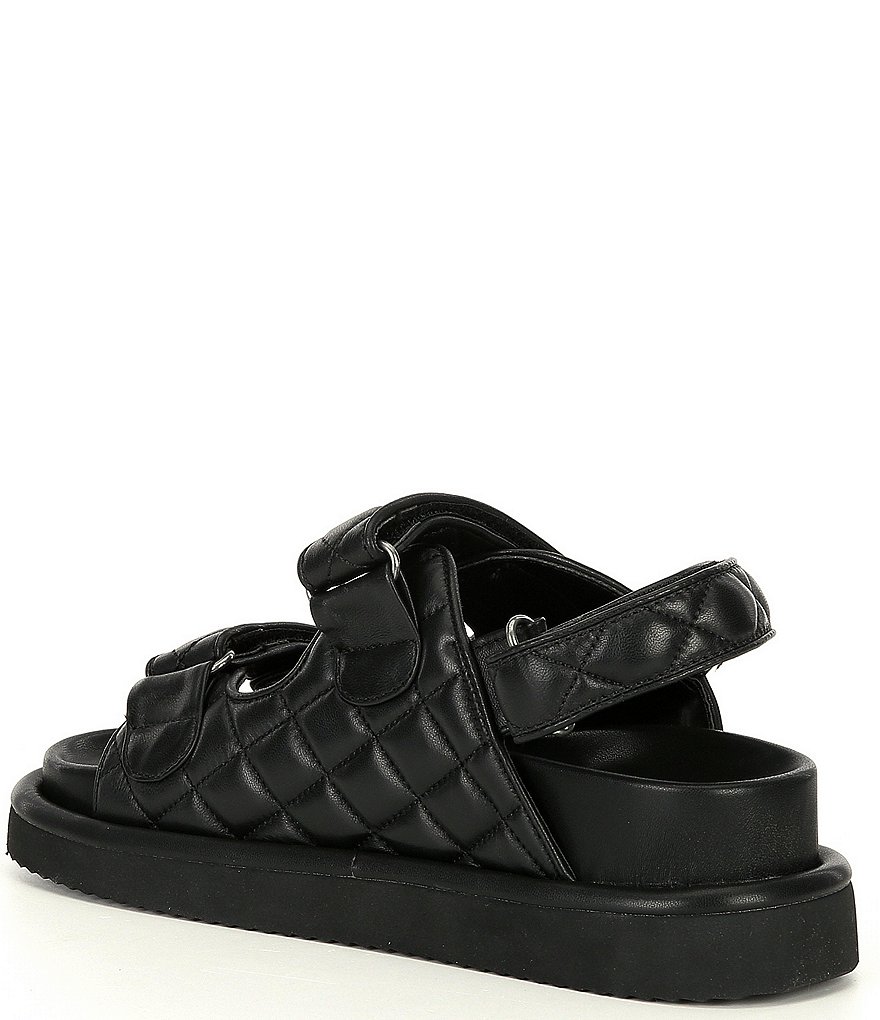 Kurt Geiger London Orson Leather Quilted Platform Slingback Sandals - Black - view 3