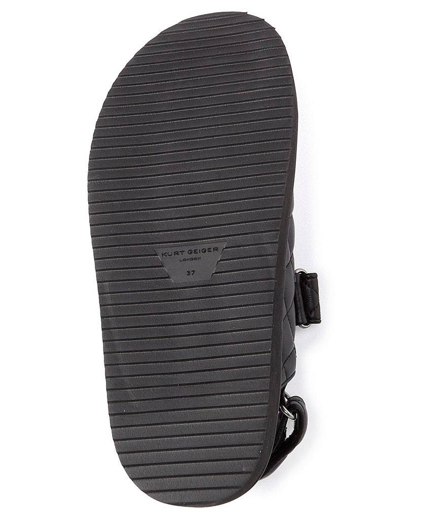 Kurt Geiger London Orson Leather Quilted Platform Slingback Sandals - Black - view 6