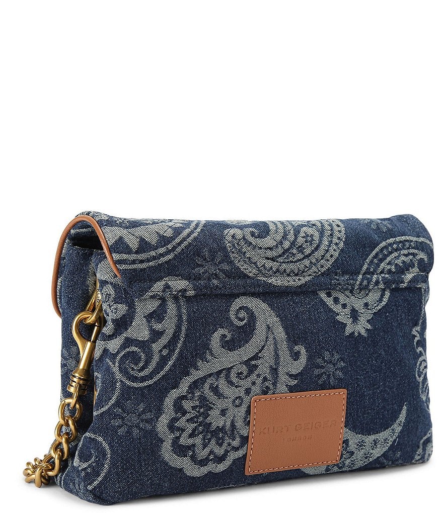 Kurt Geiger London Celia Denim Paisley Shoulder Bag - Blue denim - view 2