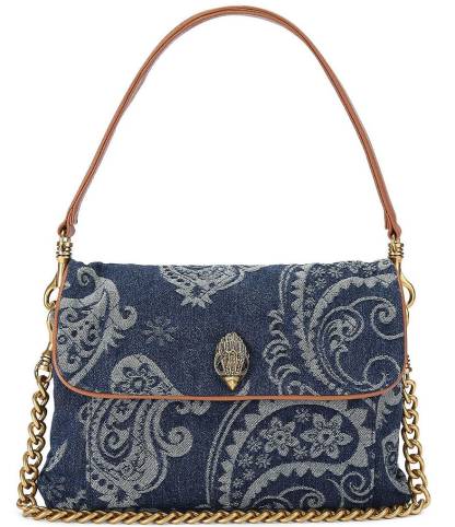 Kurt Geiger London Celia Denim Paisley Shoulder Bag - Blue denim - view 1