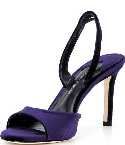 Antonio Melani Lyssa Velvet Slingback Dress Sandals - Violet Navy - view 4